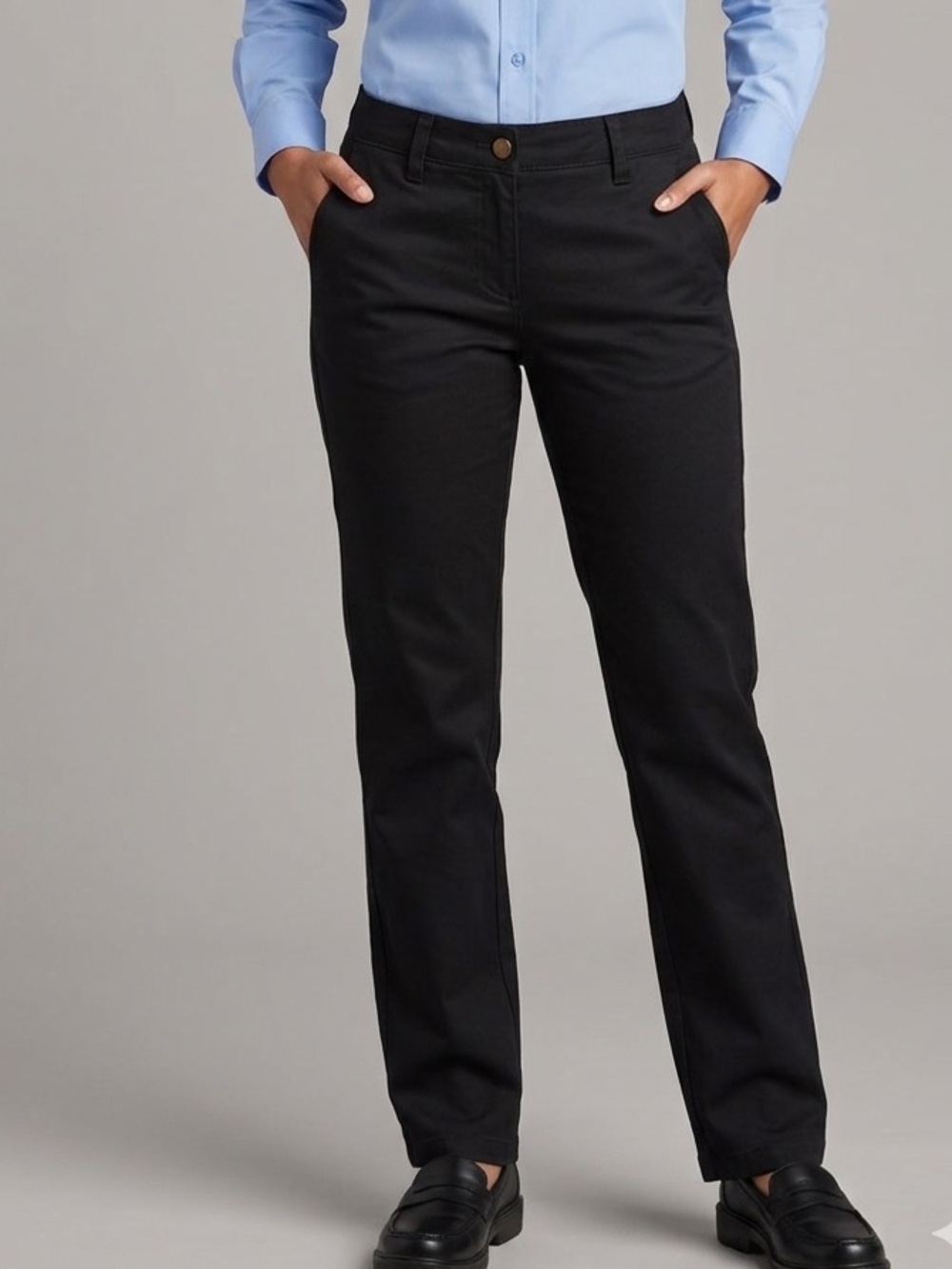 Unisync Black Button-Up Work uniform pants size 2